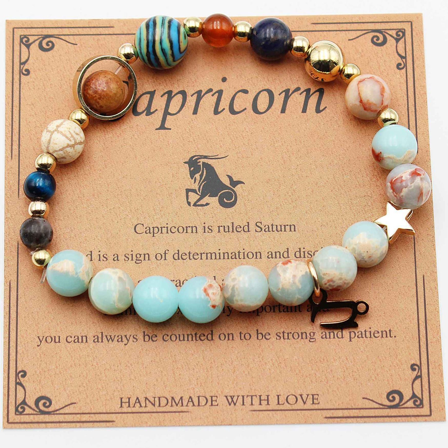 Twelve Constellation Bracelets Natural Stone Beaded Eight Planets - Constellation Bracelets Natural Stone - Abolist