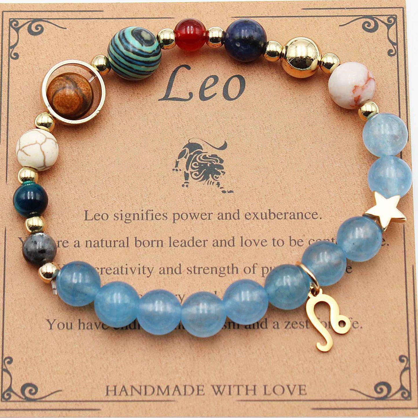 Twelve Constellation Bracelets Natural Stone Beaded Eight Planets - Constellation Bracelets Natural Stone - Abolist