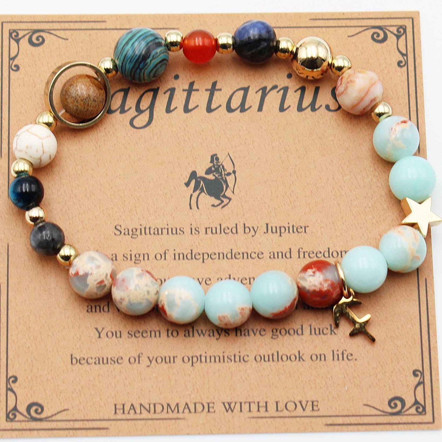 Twelve Constellation Bracelets Natural Stone Beaded Eight Planets - Constellation Bracelets Natural Stone - Abolist