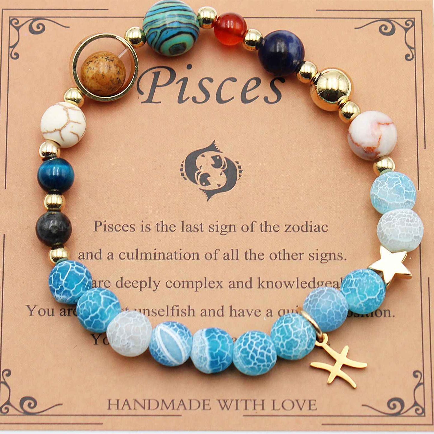 Twelve Constellation Bracelets Natural Stone Beaded Eight Planets - Constellation Bracelets Natural Stone - Abolist