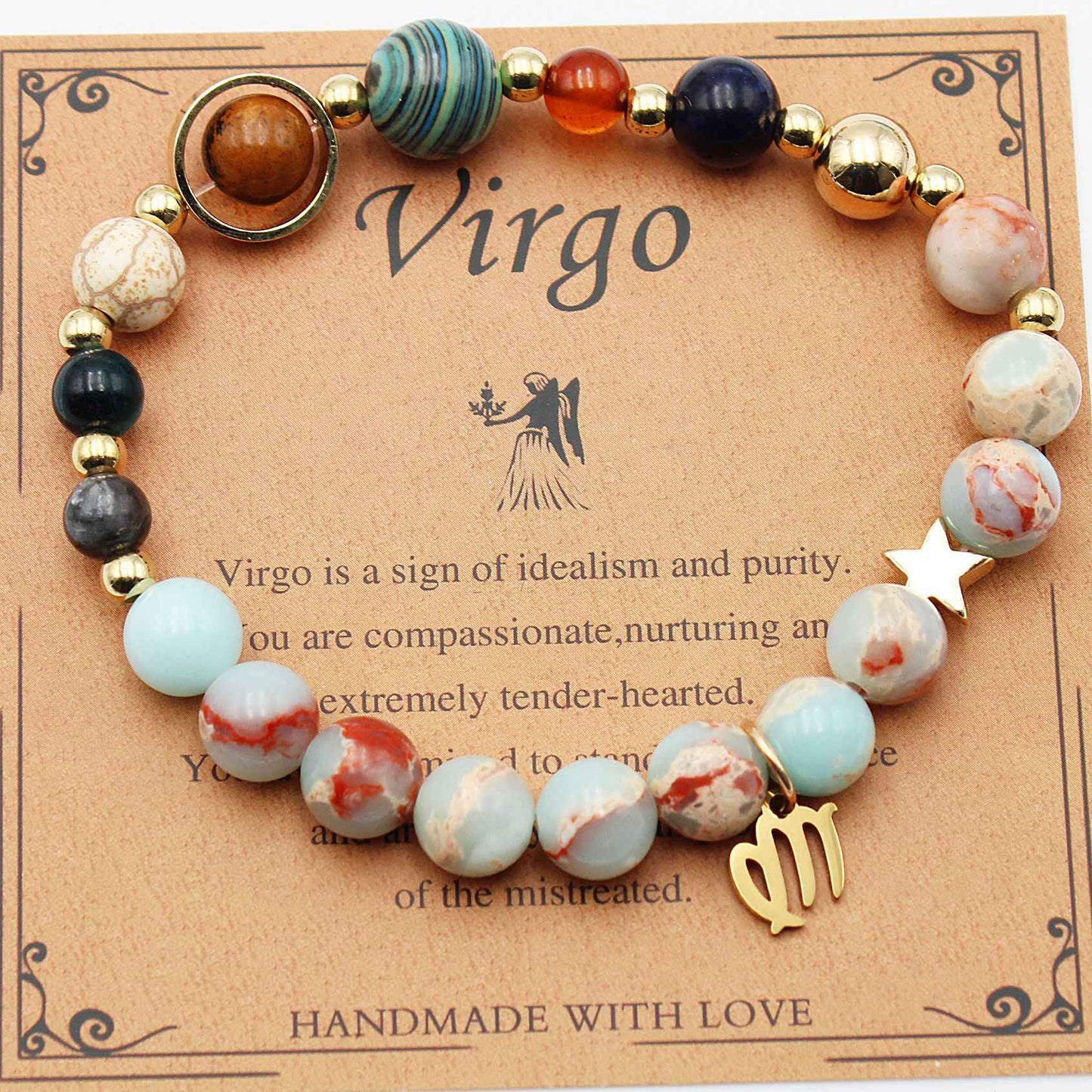 Twelve Constellation Bracelets Natural Stone Beaded Eight Planets - Constellation Bracelets Natural Stone - Abolist