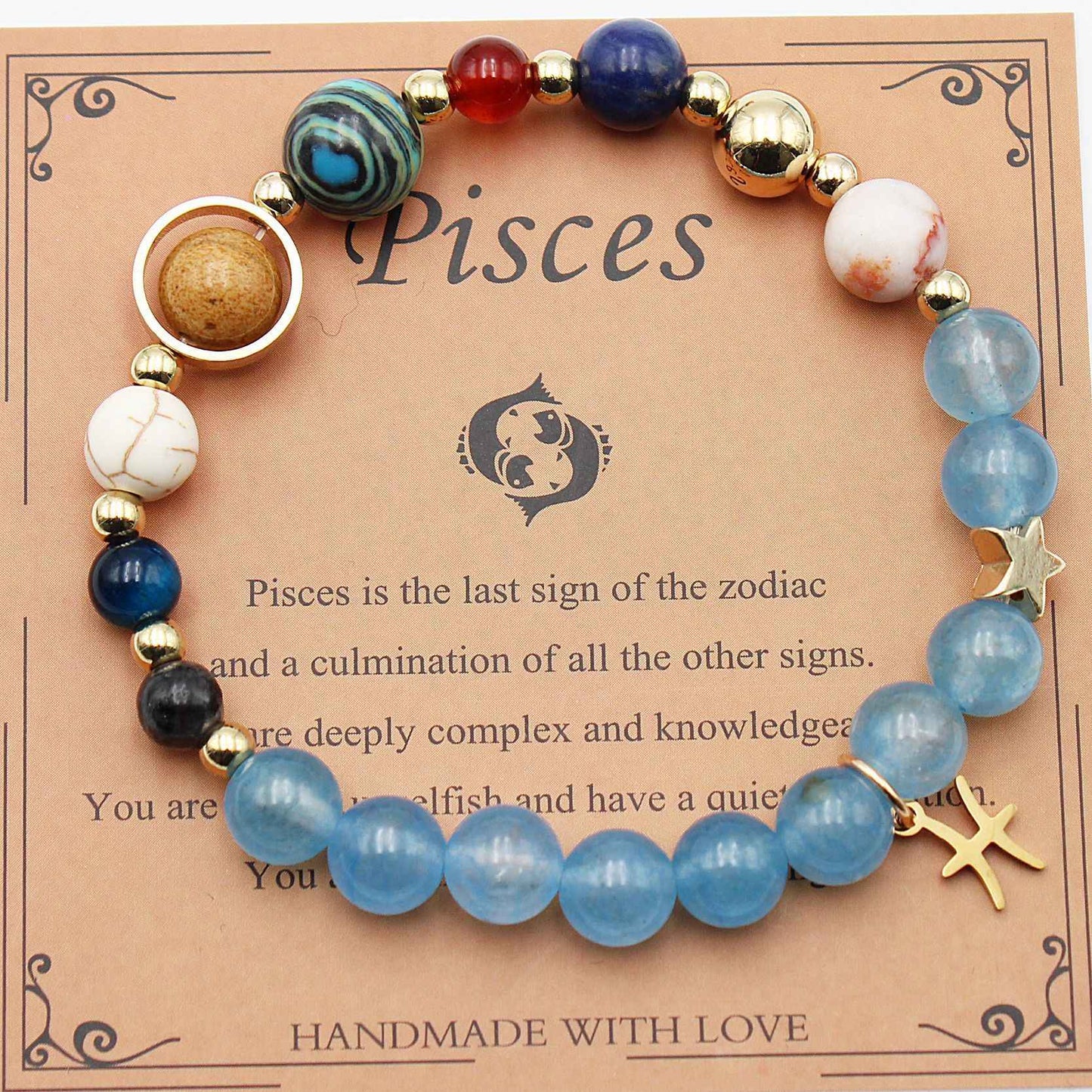 Twelve Constellation Bracelets Natural Stone Beaded Eight Planets - Constellation Bracelets Natural Stone - Abolist